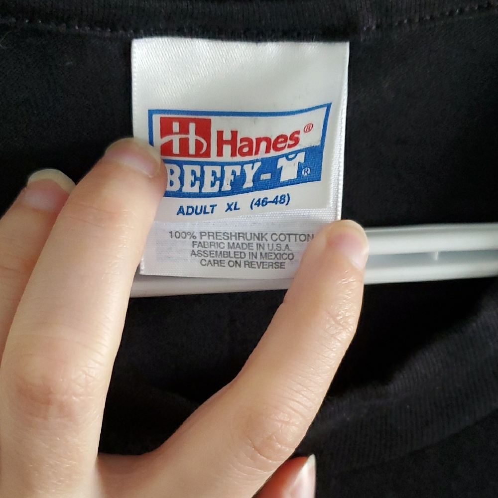 Vintage Hanes Beefy Tee Coca Cola Black Cotton Long Sleeve Tee Sz XL Y2K 90's - Picture 2 of 10